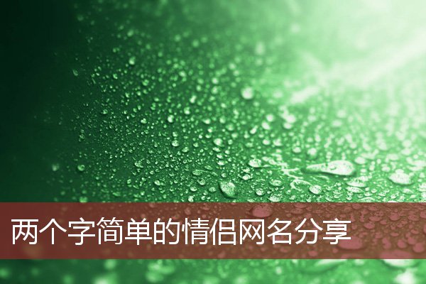 两个字简单的情侣网名分享